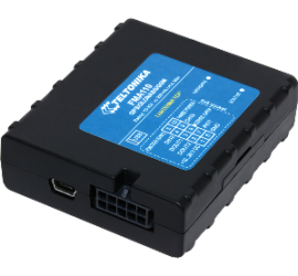 Teltonika hardwired GPS tracker with its wiring harness